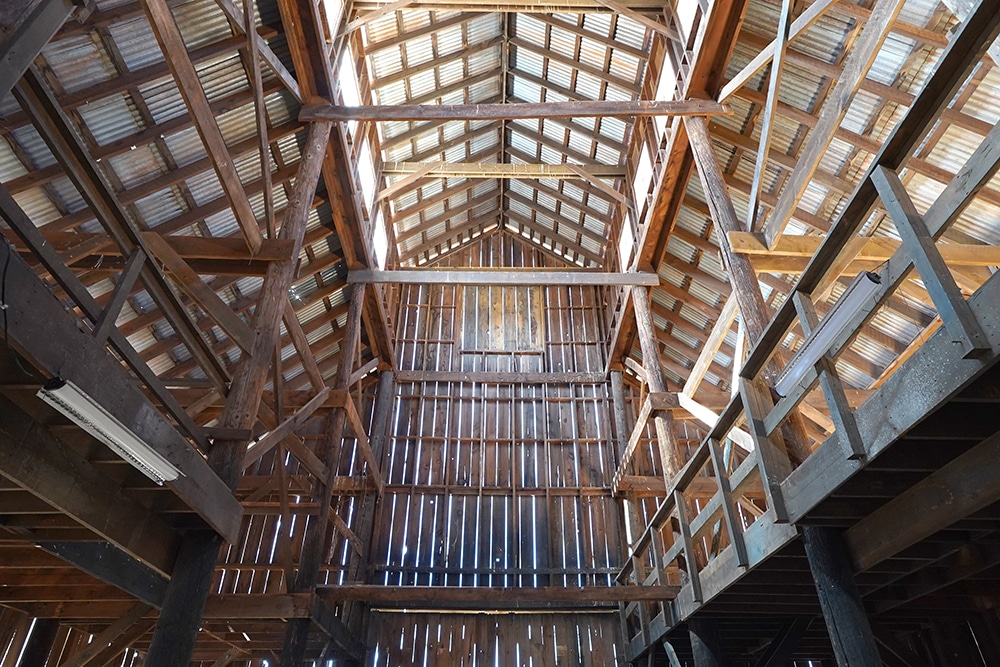Interior of main barn