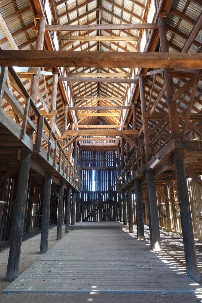 Interior of main barn